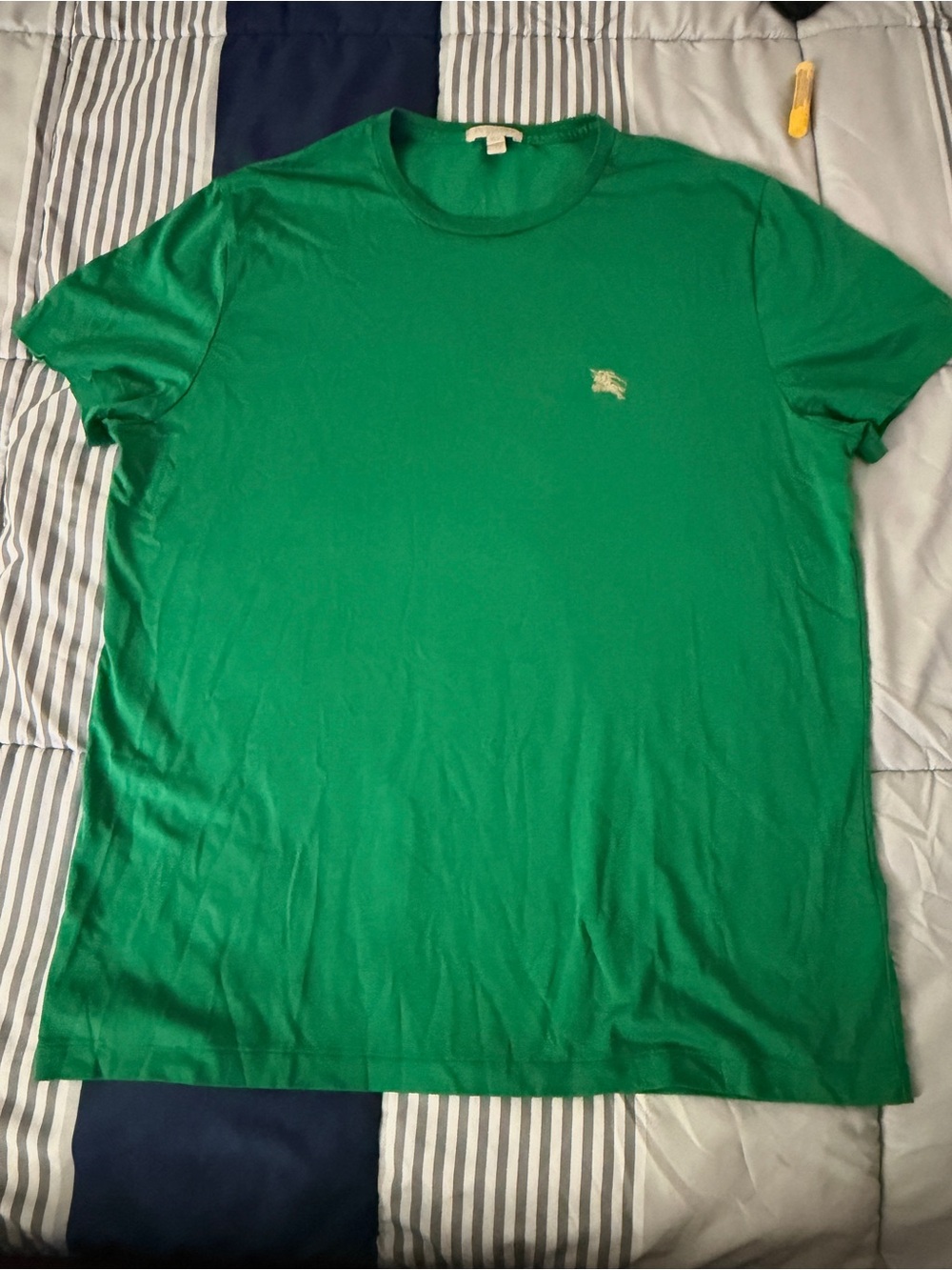 Burberry Men’s Emerald Green Crewneck Short-Sleeve Tee